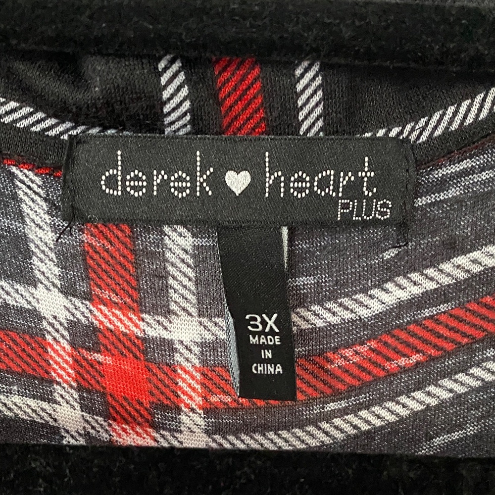 Derek Heart Black and Red Plaid Shirt Dress - Picture 9 of 11
